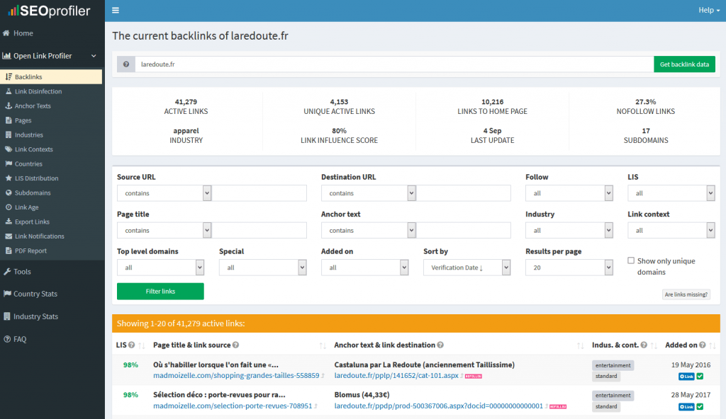 openlinkprofiler