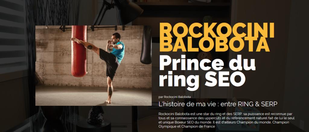 ROCKOCINI BALOBOTA Prince du ring SEO