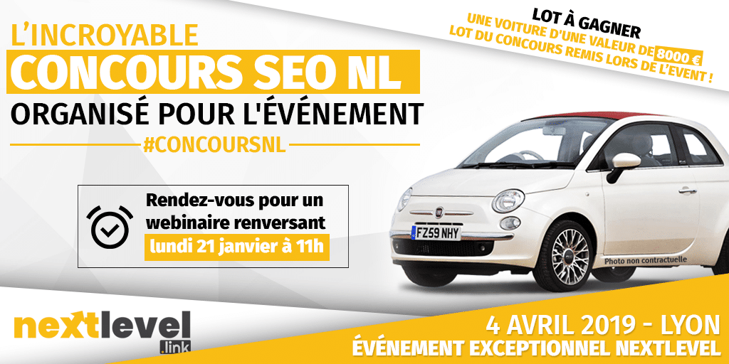 NextLevel lance un incroyable concours de référencement !